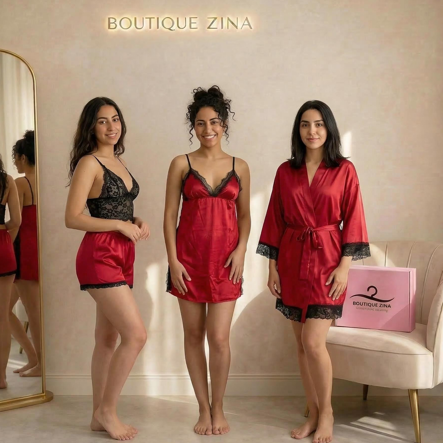 Pack Satin Élégance – 4 Pièces