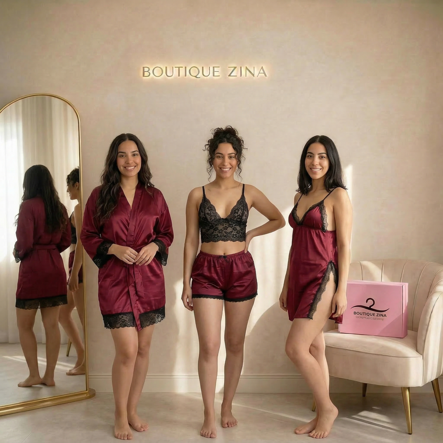 Pack Satin Élégance – 4 Pièces