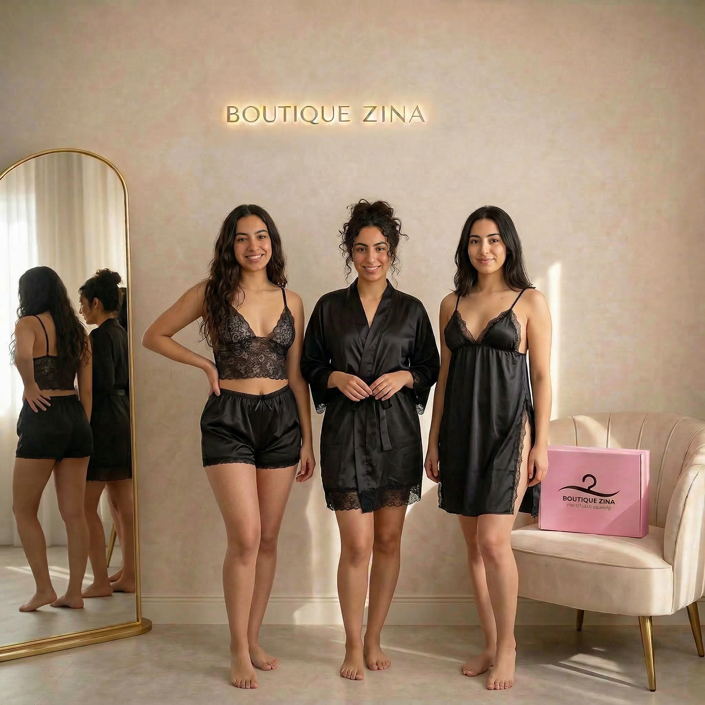 Pack Satin Élégance – 4 Pièces